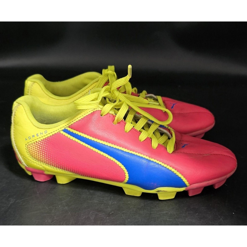 PUMA JR ADRENO FG SOCCER SHOES CLEATS TEABERRY RED SIZE 4 - Picture 6 of 12